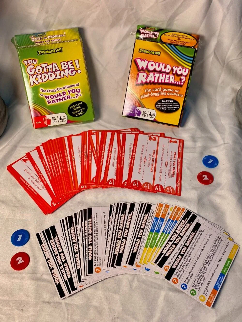 Zobmondo You Gotta Be Kidding + Would You Rather Card Games